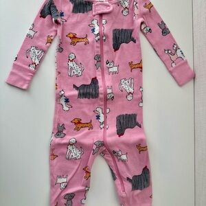 Hanna Andersson Pink Puppy Parade Organic Cotton Zip Pajamas